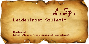 Leidenfrost Szulamit névjegykártya